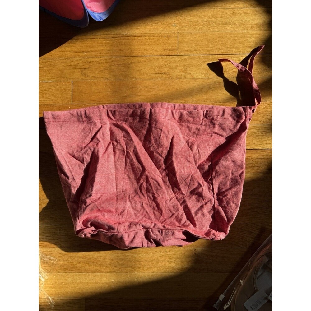 Pottery Barn Chambray Diaper Basket Liner 100% Cotton - Red NEW - Picture 3 of 4